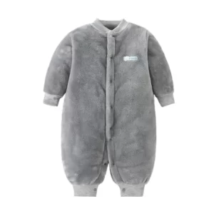 Barboteuse Hiver Bébé Mixte Polaire Grise
