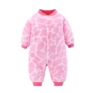 Barboteuse Hiver Bébé Mixte Polaire Rose Pierre