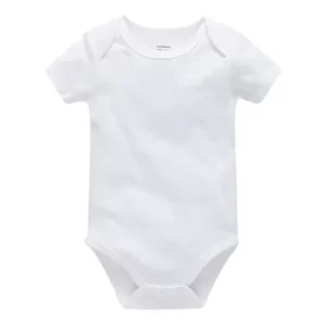 Body Bébé Unisexe Coton Blanc - Manches Courtes