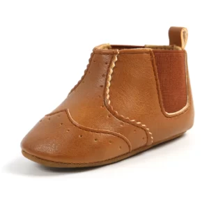 Chaussons vintage anti-glisse marron