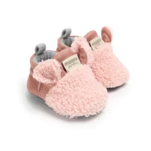 Bottes bébé dessin animé rose
