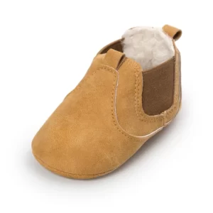Chaussons vintage anti-glisse jaune