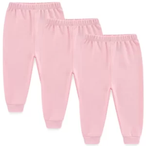 Pantalon Nouveau-né Coton Doux - Lot de 3 Rose
