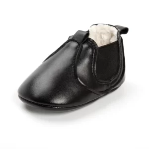 Chaussons vintage anti-glisse gris foncé