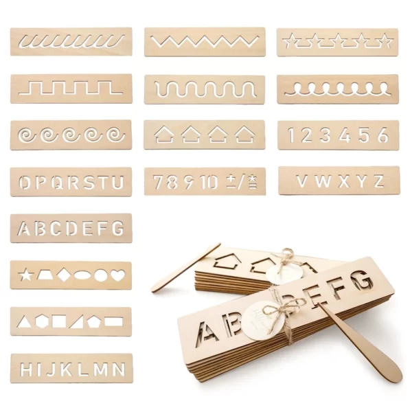 Tableau Montessori en Bois pour Apprentissage de l'Écriture