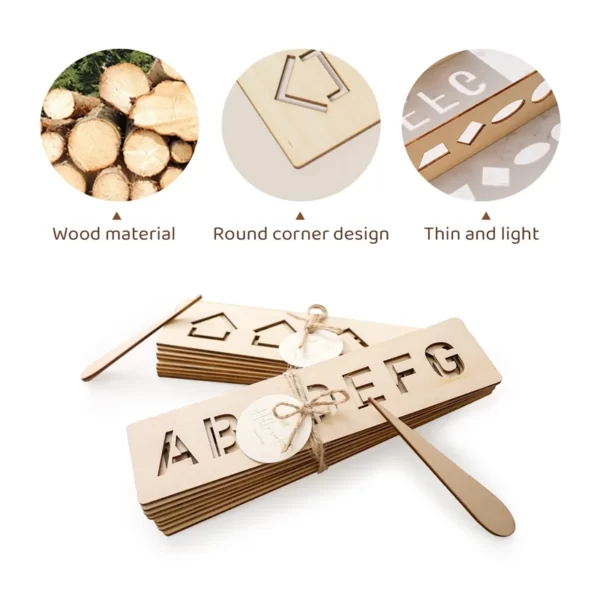Tableau Montessori en Bois pour Apprentissage de l'Écriture – Image 2