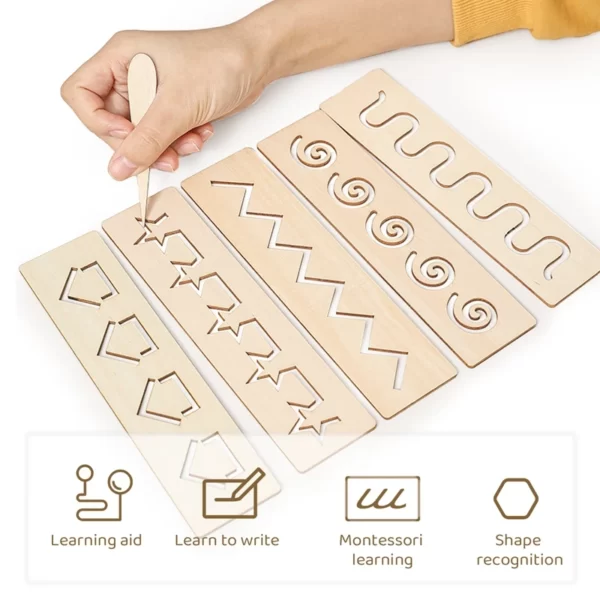 Tableau Montessori en Bois pour Apprentissage de l'Écriture – Image 3