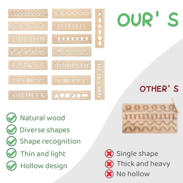 Tableau Montessori en Bois pour Apprentissage de l'Écriture – Image 4