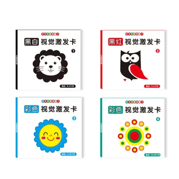 Cartes Visuelles Montessori Noir et Blanc pour Bébé – Image 3