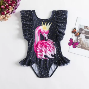 Maillot de Bain Bébé Flamant Rose Royal