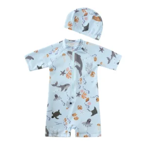 Maillot de Bain Bébé Océan + Bonnet